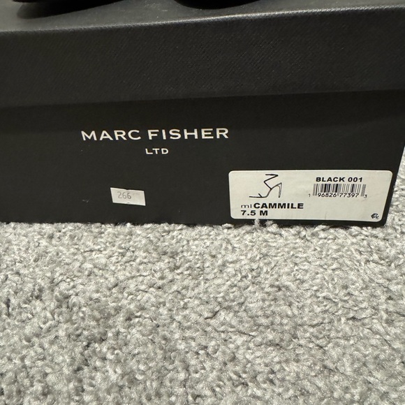 Marc Fisher Black Women's Heels with Silver Accents - Picture 4 of 4